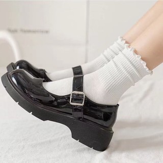 Tất cao cổ viền bèo 3 màu basic