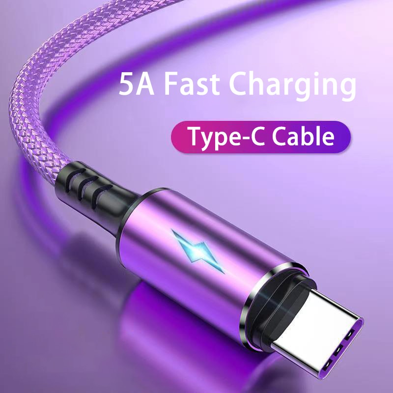 Dây Cáp Sạc Nhanh 5A Cho iphone 13 / micro USB / type-C Xiaomi Huawei 1.2M / 2M