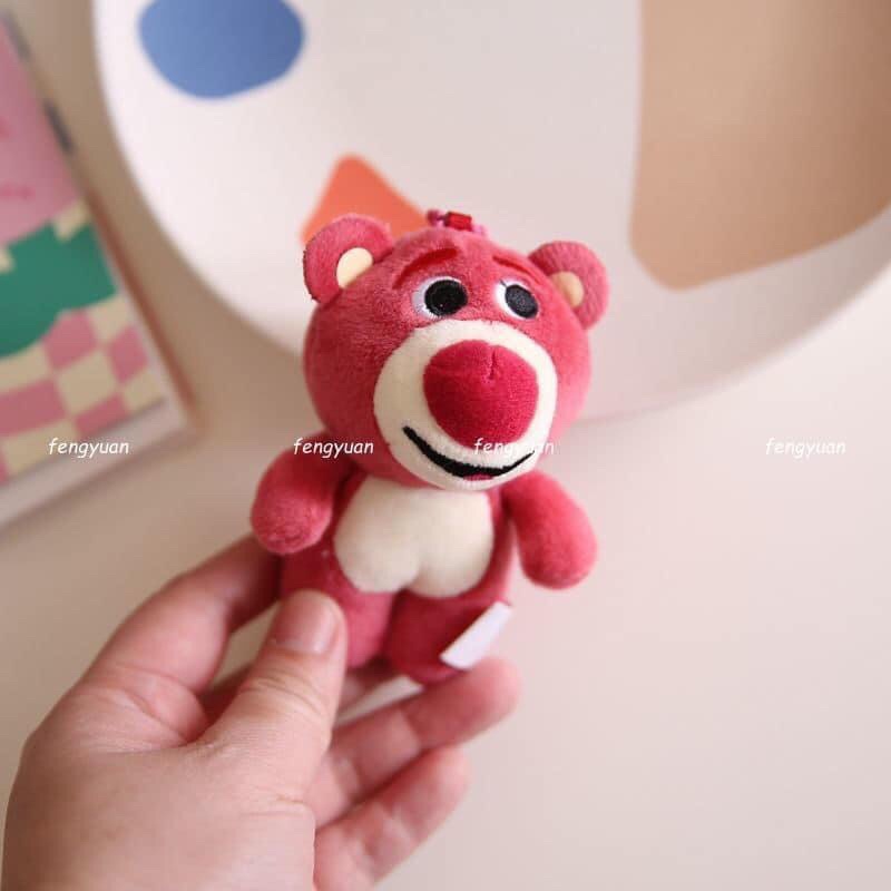 🍓 MÓC KHOÁ GẤU DÂU MINI ĐỘI NÓN LOTSO SIÊU DỄ THƯƠNG MẪU ĐẸP CHÍNH HÃNG TOY STORY