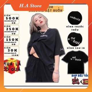 Áo thun sadboiz mặt buồn, sad boy mặt buồn tay lỡ oversize nam nữ unisex