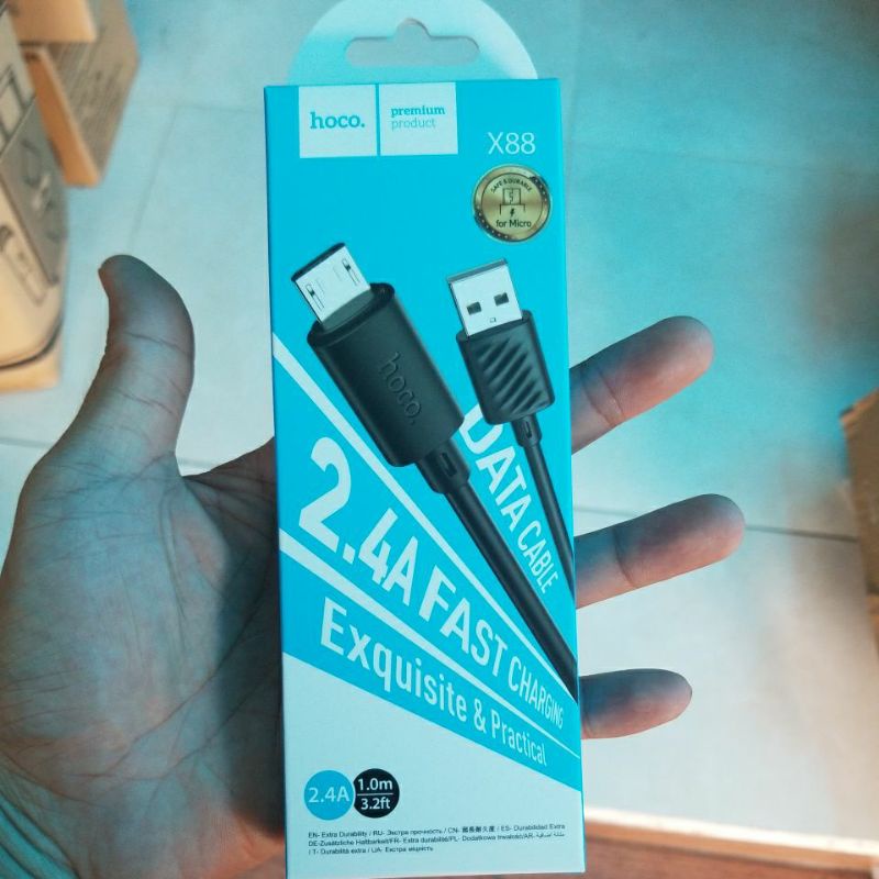 (micro usb) Cáp sạc nhanh 2.4A hoco x88