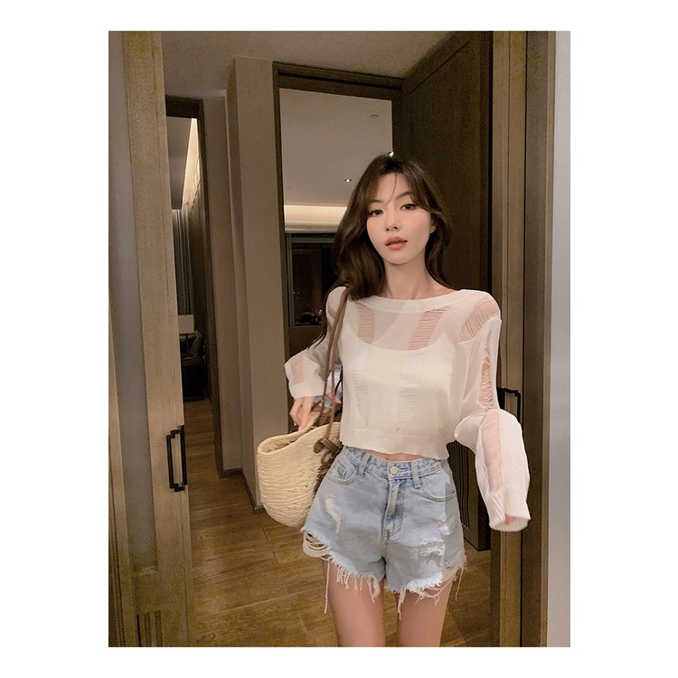 Áo Khoác cardigan Dệt Kim Mỏng Màu Trơn Thời Trang Mùa Thu Hàng Mới Dành Cho Bạn Nữ