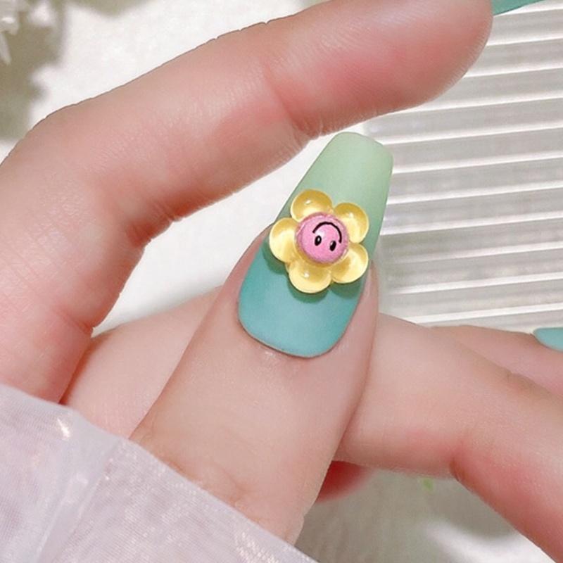 Set 10 Phụ Kiện Trang Trí Móng Tay Hình Gấu 3D Dễ Thương 10MK DIY