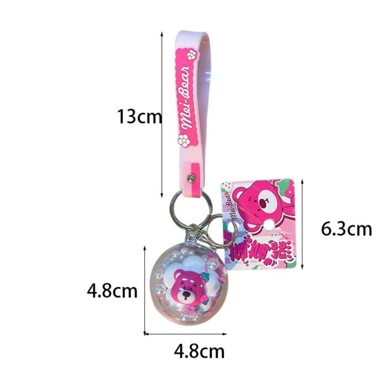 Móc Khóa Hình Quả Dâu Tây / Quả Mọng / Gấu Hoạt Hình Dễ Thương