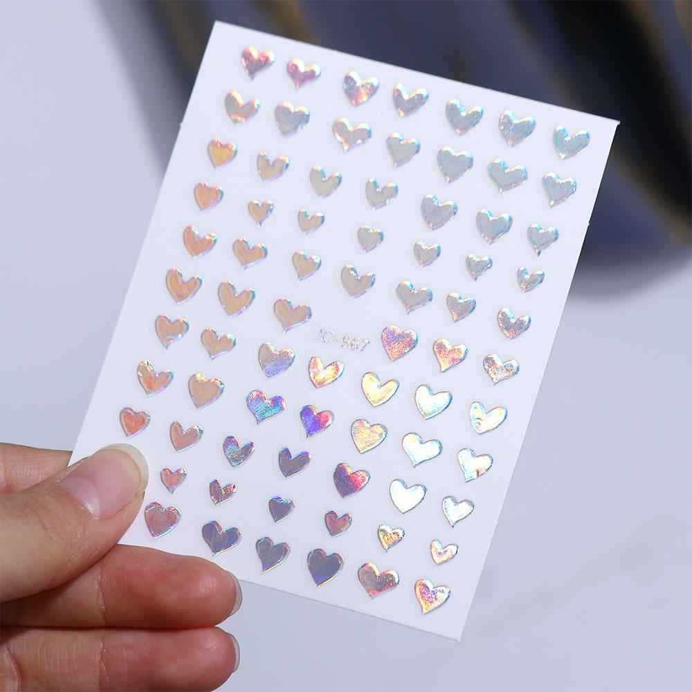 Nhãn Dán Móng Tay Họa Tiết Ngôi Sao / Trái Tim / Mặt Cười Nhiều Phong Cách Khác Nhau