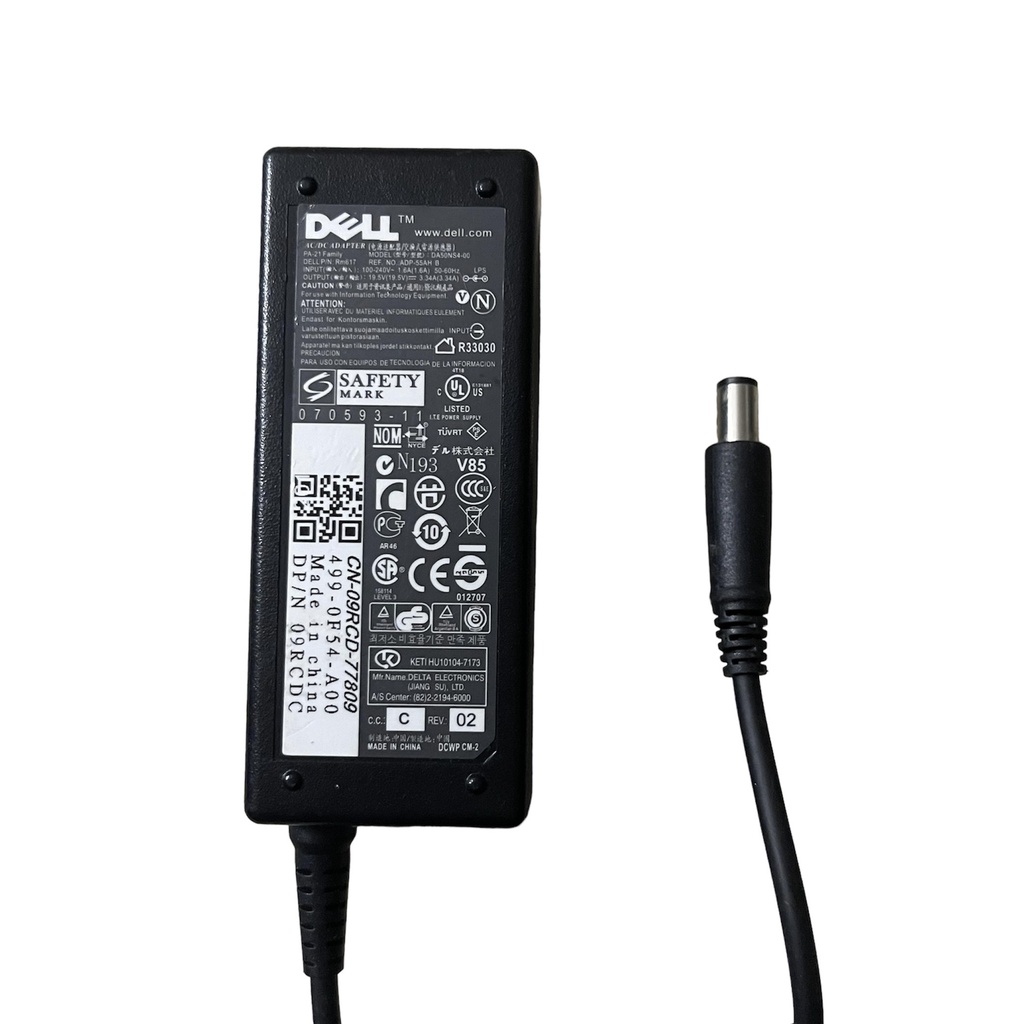 Sạc Laptop Dell 19.5V-3.34A 65W Kim To Mới Tặng Kèm Dây Nguồn Laptop Bảo Hành 9 Tháng