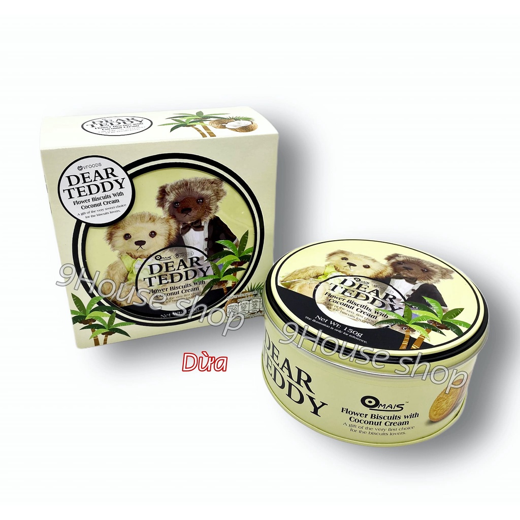 01 Hộp Bánh Quy Gấu Dear Teddy Thái Lan 150gram