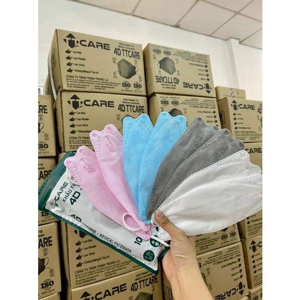 Khẩu Trang Y Tế 4D  Kháng Khuẩn Cao Cấp TT MASK 1thung 300c