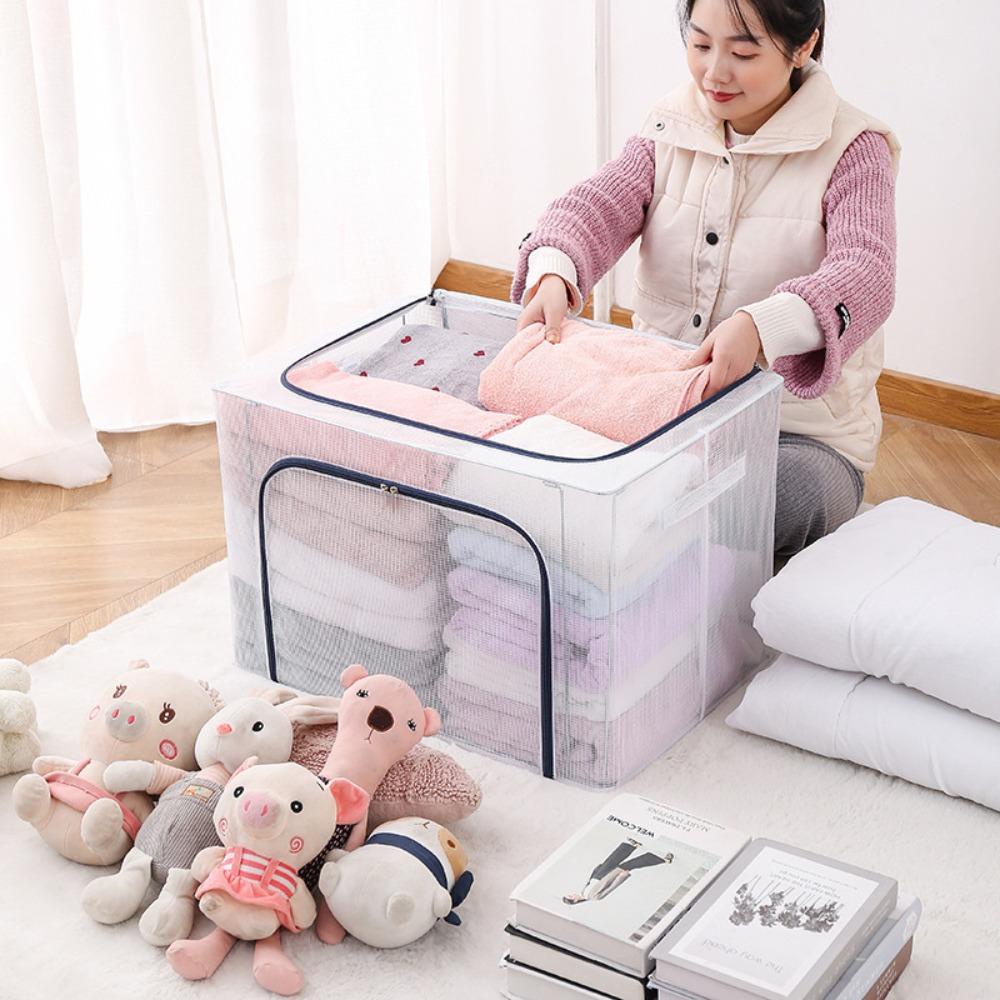 Hộp Đựng Chăn Bằng Nilon Khung Thép Chống Thấm Nước Có Thể Gấp Gọn Tiện Dụng