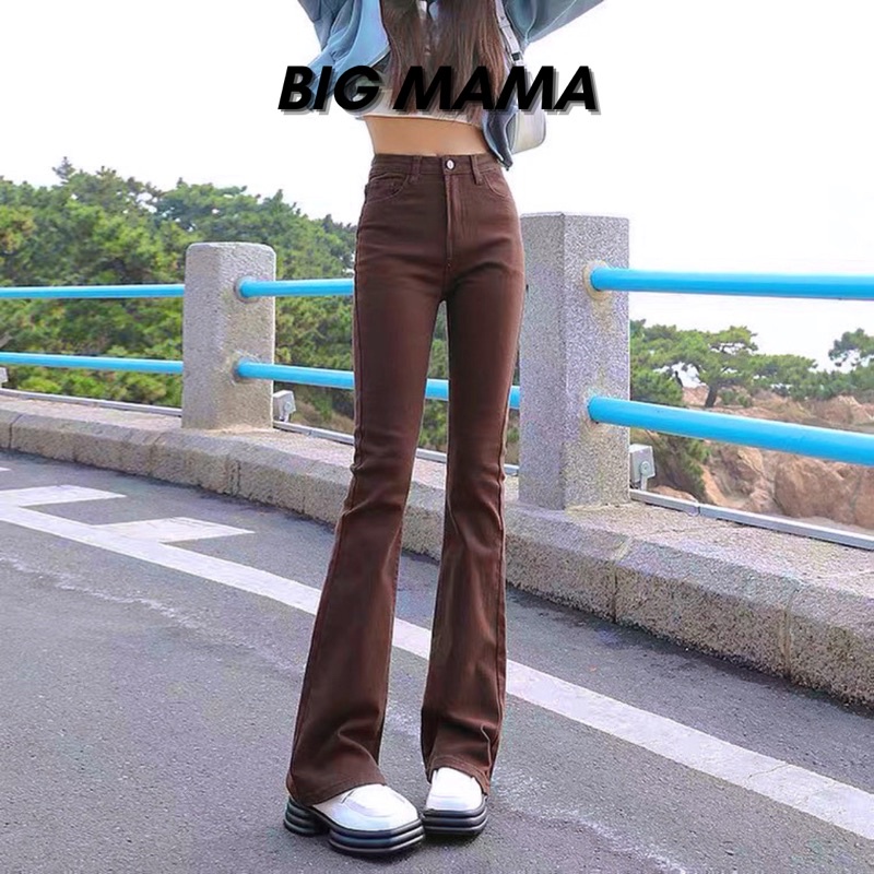 Quần ống loe form dài chất kaki