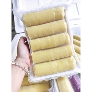 Xôi chiên phồng cắt khúc sẵn 1 màu vàng 1 khay 1 kg