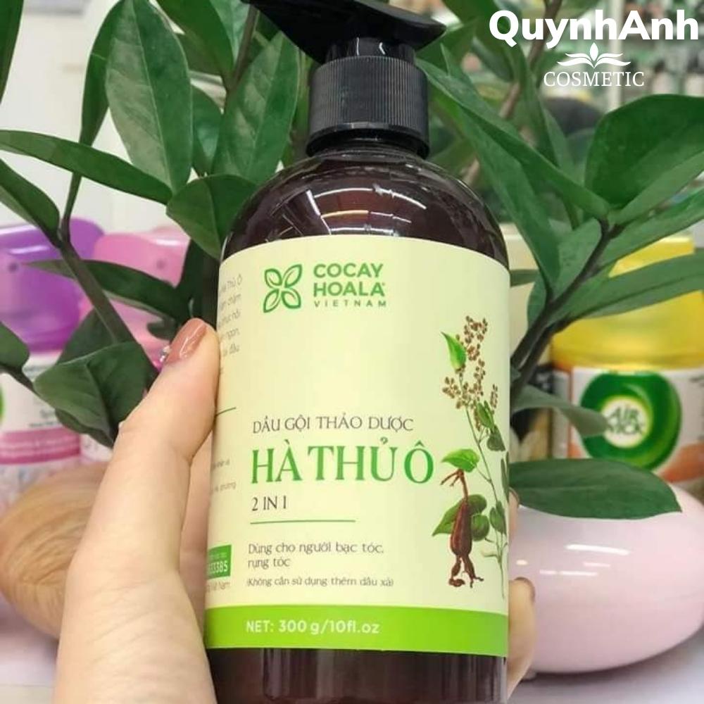 Dầu Gọi Đầu Thảo Dược Thiên Nhiên Hà Thủ Ô 2IN1 Cỏ Cây Hoa Lá 300ml Ngăn Rụng Tóc Kích Thích Mọc Tóc