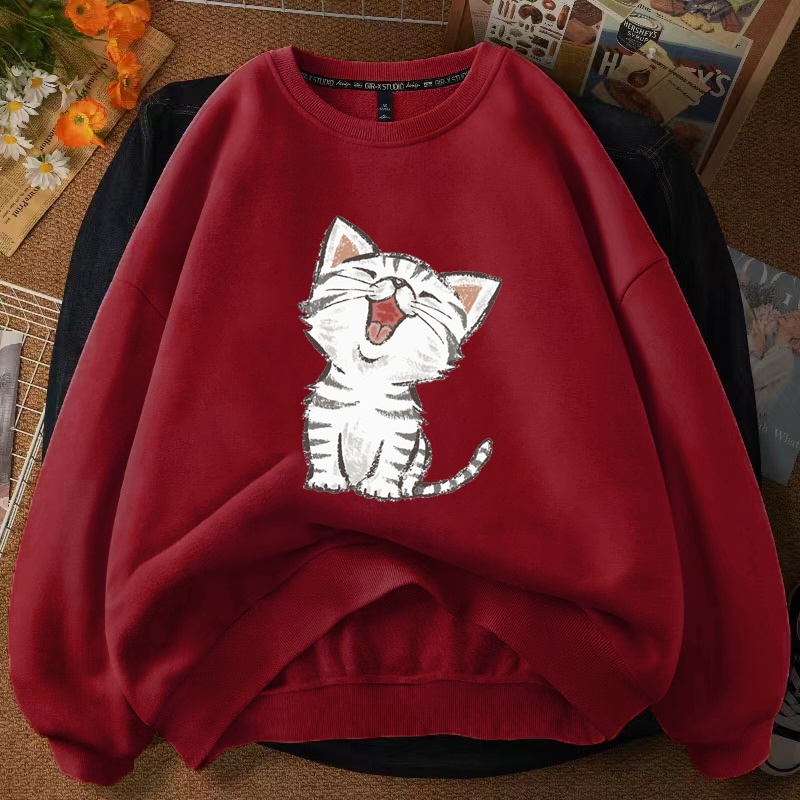Áo sweater Unisex Dáng Rộng Tay Dài Phong Cách Hàn Quốc Thời Trang Mùa Đông 2023 Mới
