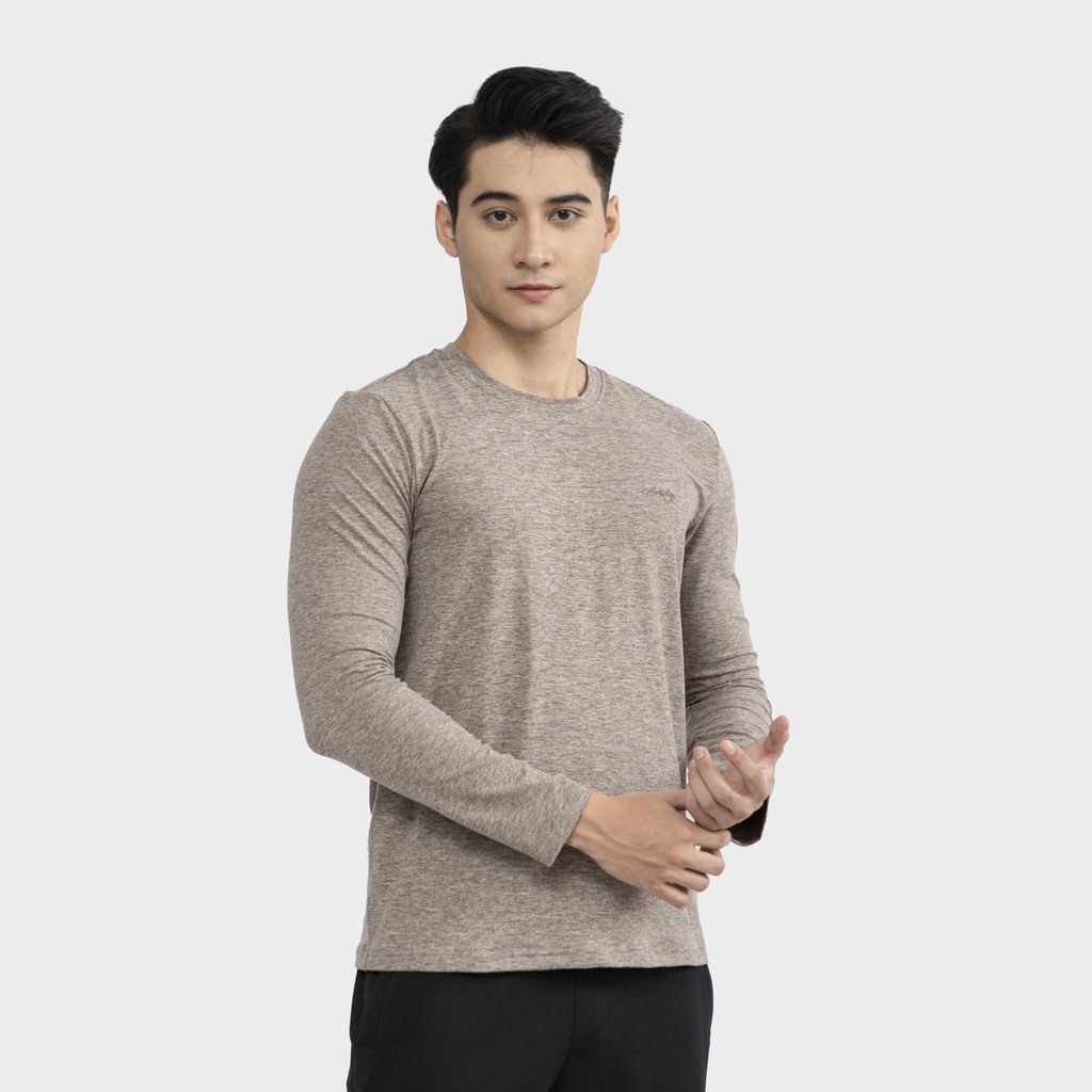 Áo thun nam dài tay ARISTINO phom Regular fit suông nhẹ thoải mái, chát mềm mại, co giãn - ALT008W2