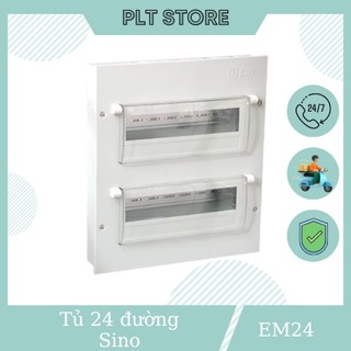 Tủ điện vỏ kim loại chứa 24 module sino em24pl , em24ps