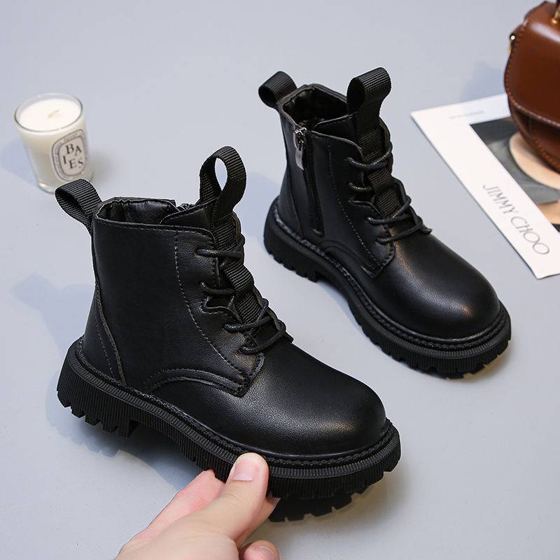 Giày Bốt Martin Cổ Thấp Thời Trang Xuân Thu Mới 2021 Cho Bé 10 Tuổi