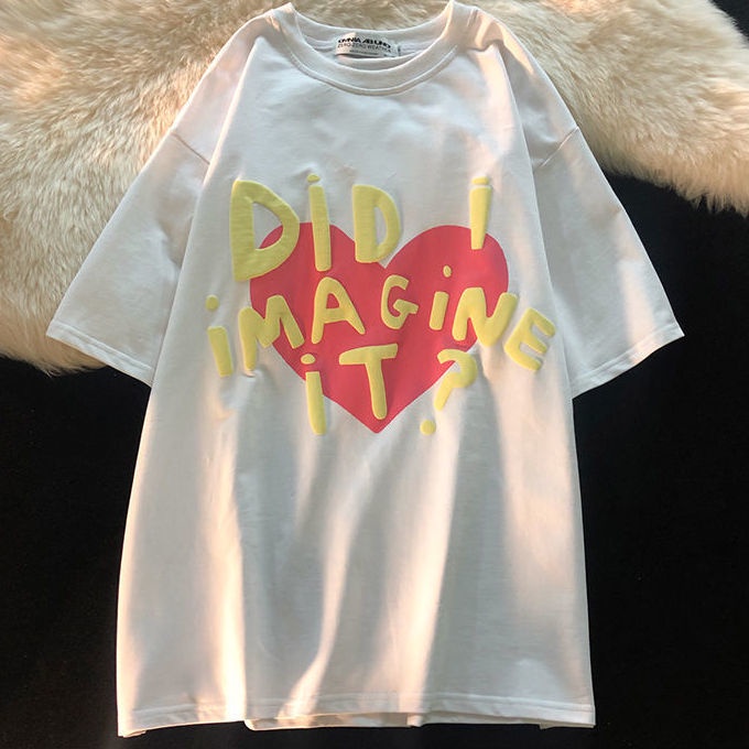 NRVP Áo Thun Unisex Mùa Hè Dáng Suông Tay Cộc Phong Cách Hàn Quốc Cho Nam Nữ