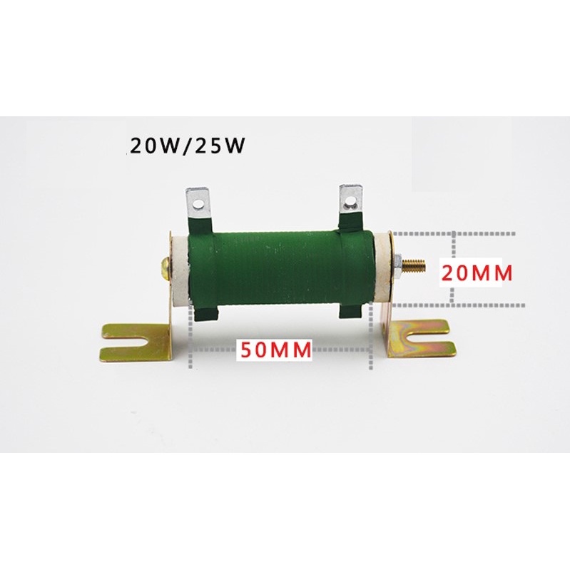 Điện trở sứ 30 Ohm 47 Ohm 50 Ohm 25W 50W ứng dụng cho hệ thống xả, hãm, Hàng có sẵn