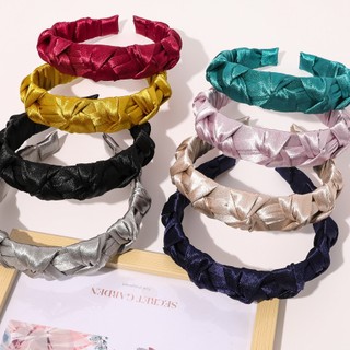 Băng đô satin thắt nút nhiều lớp, cài tóc, băng đô cài tóc thời trang