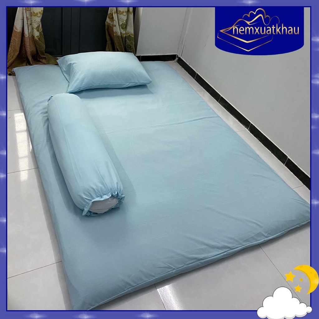 Bọc Nệm Topper 2 Mặt Có Khóa Khéo Vải Cotton Tici Thoáng Mát Kích Thước 1m/1m2/1m4/1m6/1m8 x 2m dày 5-9cm.