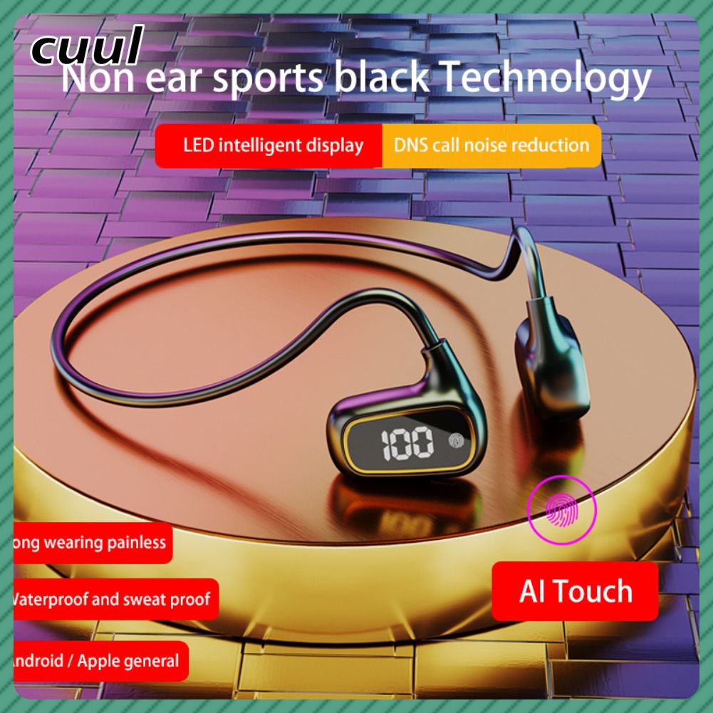Còn Hàng G01 Pro Dẫn Truyền Xương Tai Nghe Chụp Tai V5.3 Bluetooth Không Dây-Tương Thích Tai Nghe Ear-Treo Thể Thao Headest Với Kỹ Thuật Số màn Hình Cá Tuyết