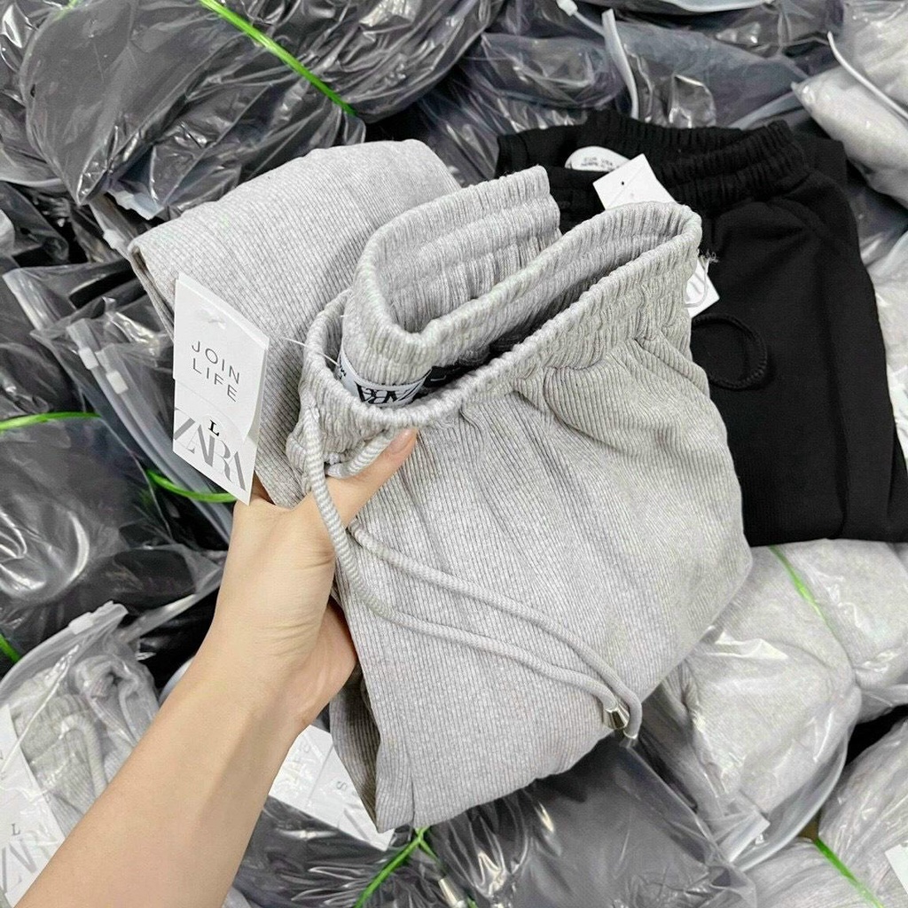 Quần jogger tăm, quần bom tăm 2 màu cho nữ .