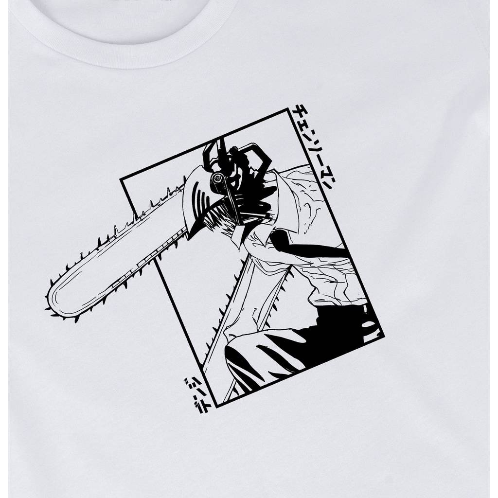Áo Thun Tay Ngắn Dáng Rộng Họa Tiết Hoạt Hình Chainsaw Man Denji Thời Trang Cho Nam Và Nữ