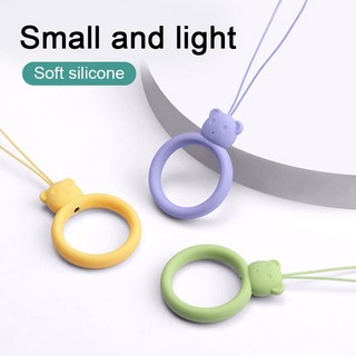 Dây Đeo Điện Thoại Bằng Silicon Hình Gấu Hoạt Hình Dễ Thương