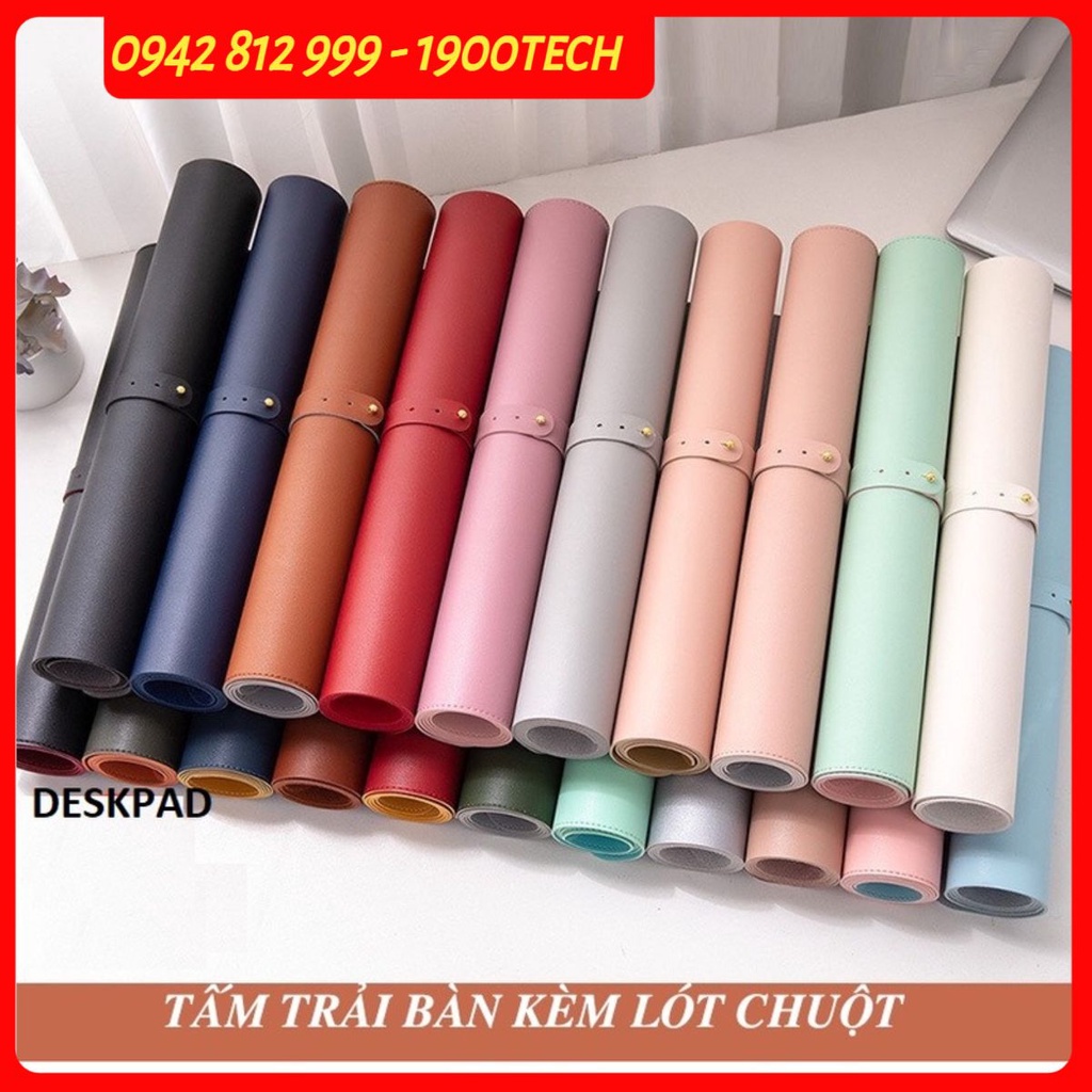Thảm Da Lót Trải Bàn Làm Việc DeskPad Da Size Lớn Kiêm Miếng Lót Chuột Máy Tính Cỡ Lớn Chống Nước Cao Cấp