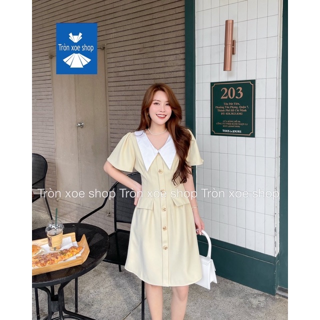 Đầm Thiết Kế Cổ Sen Tròn Xoe Shop chất vải mát Phom dáng chuẩn Đầm công sở Dự Tiệc Cao Cấp Sang Trọng mùa Thu Đông