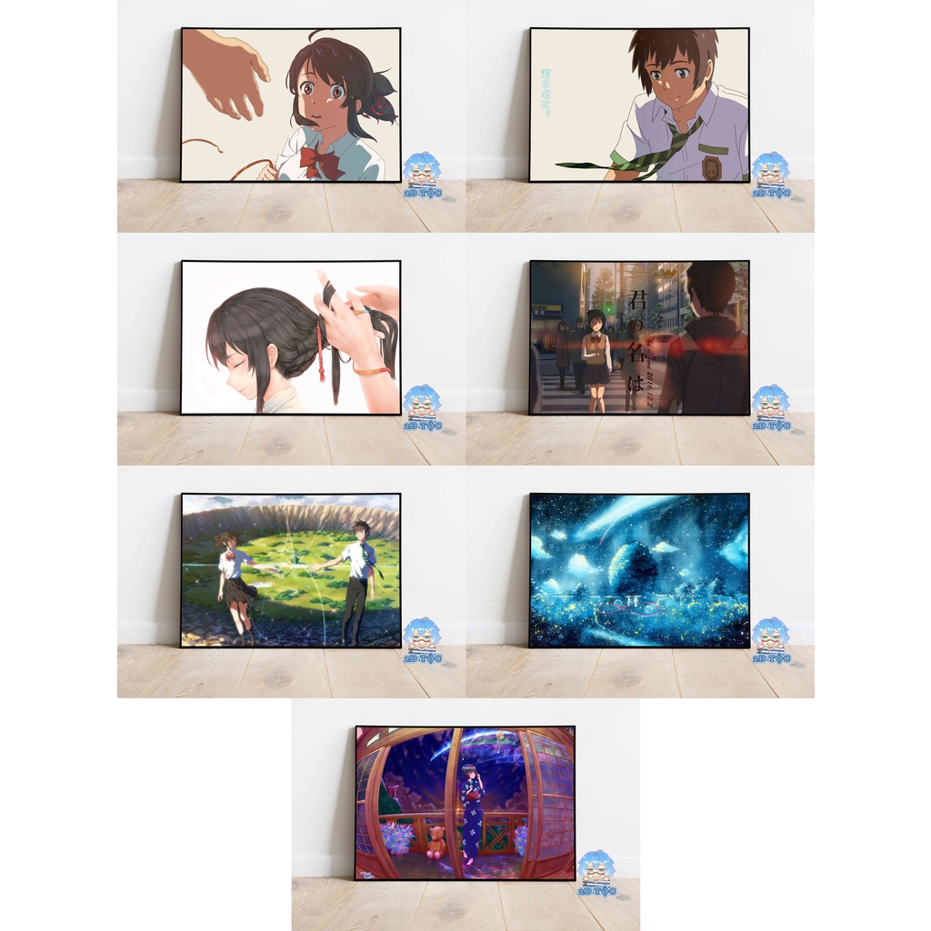Tranh Poster A3 Anime Your Name (2) Chất Liệu Giấy Cao Cấp - 2D Tộc Shop