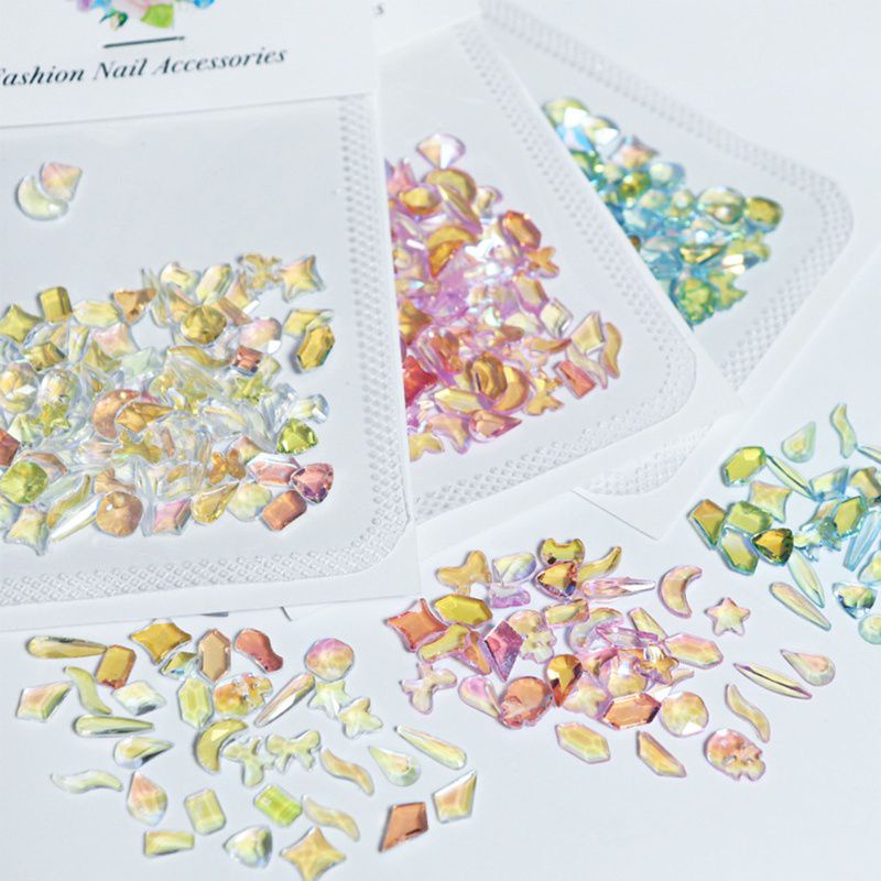 Đá khối chân bằng nail túi mix 100 viên 50 viên đính móng