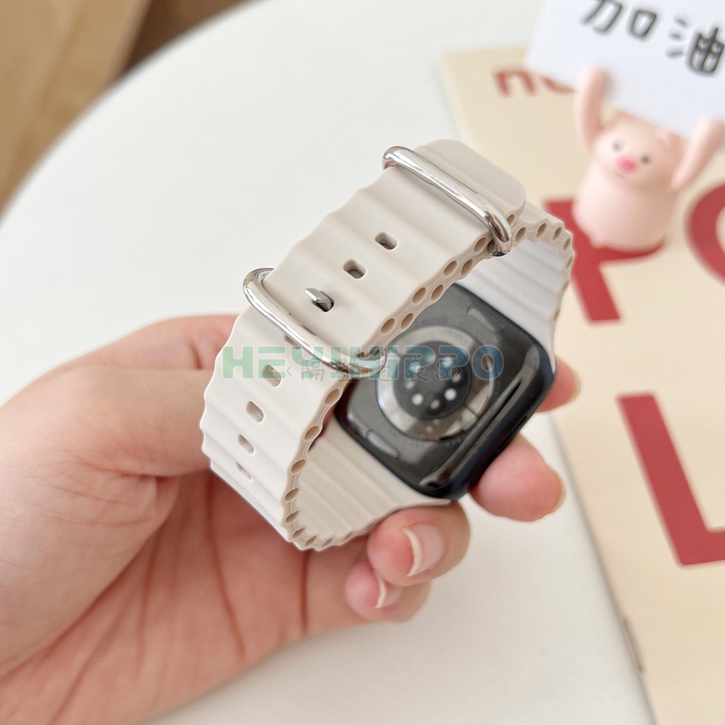 Dây Đeo Đồng Hồ Bằng Silicone 2022 Cho iwatch ultra 8 7 41MM 45MM 49MM 6 / 5 / 4 / 3 40mm 44mm 38mm 42mm