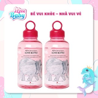 Bình nước lock&lock bisfree abf624gne in tranh con voi