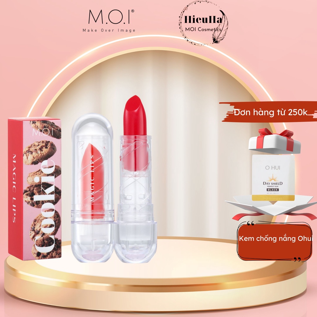 Son dưỡng môi Hồ Ngọc Hà MOI Cosmetics có màu - hương tự nhiên giữ ẩm môi【CAM KẾT HÀNG CHÍNH HÃNG®】‎‎