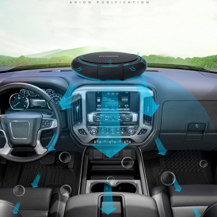 Máy lọc không khí và bụi trong xe ô tô hàng Hyundai chính hãng HY12 - bảo hành 1 năm