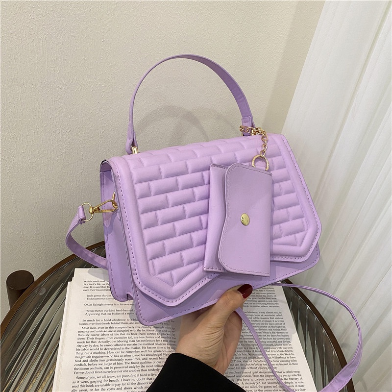 Túi Đeo Chéo Họa Tiết Sọc Caro Sáng Tạo Thời Trang Cho Nữ