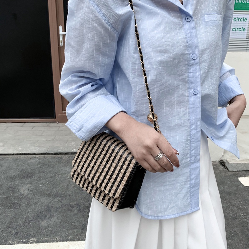 Túi Đeo JASMIN NOIR Chéo Vai Họa Tiết Sọc Thời Trang Sành Điệu Cho Nữ