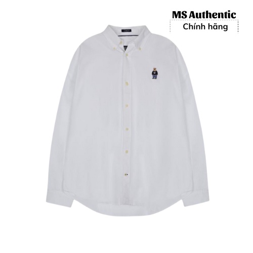【Chuẩn Auth】Áo sơ mi form rộng Whoau gấu chính hãng có chất cotton mềm mát | WHYWC4811U
