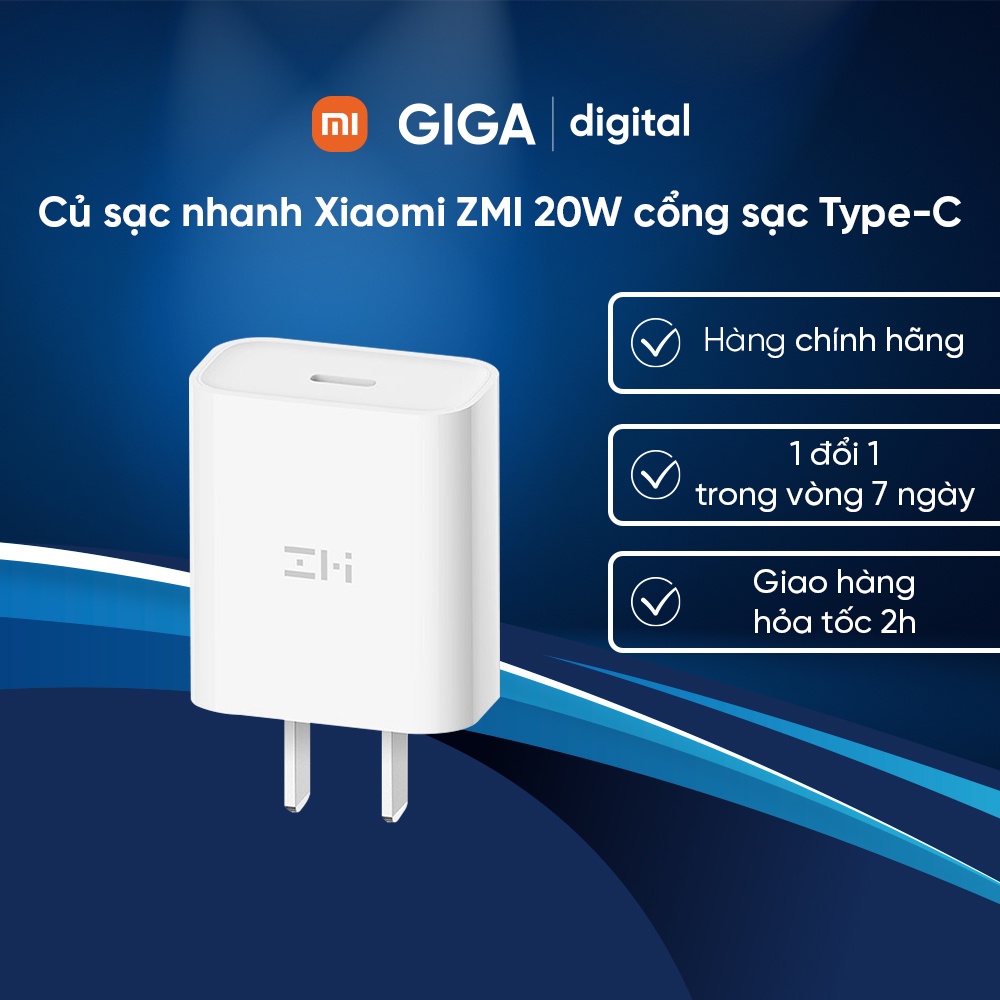 Củ sạc nhanh Xiaomi ZMI HA716 20W cổng sạc Type-C
