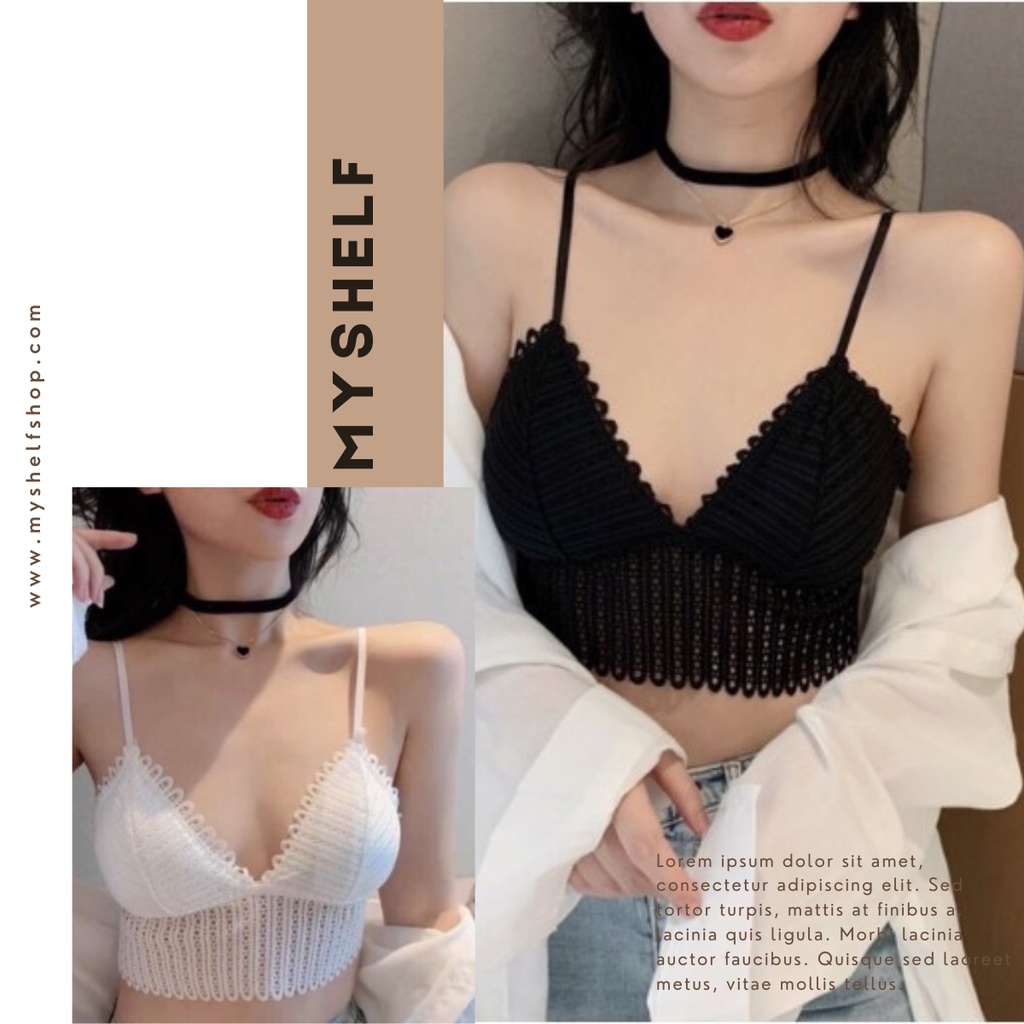 M76. Áo bra ren nữ, áo 2 dây kiểu nữ croptop có sẵn đệm ngực siêu hot trend (có sẵn - miễn ship)
