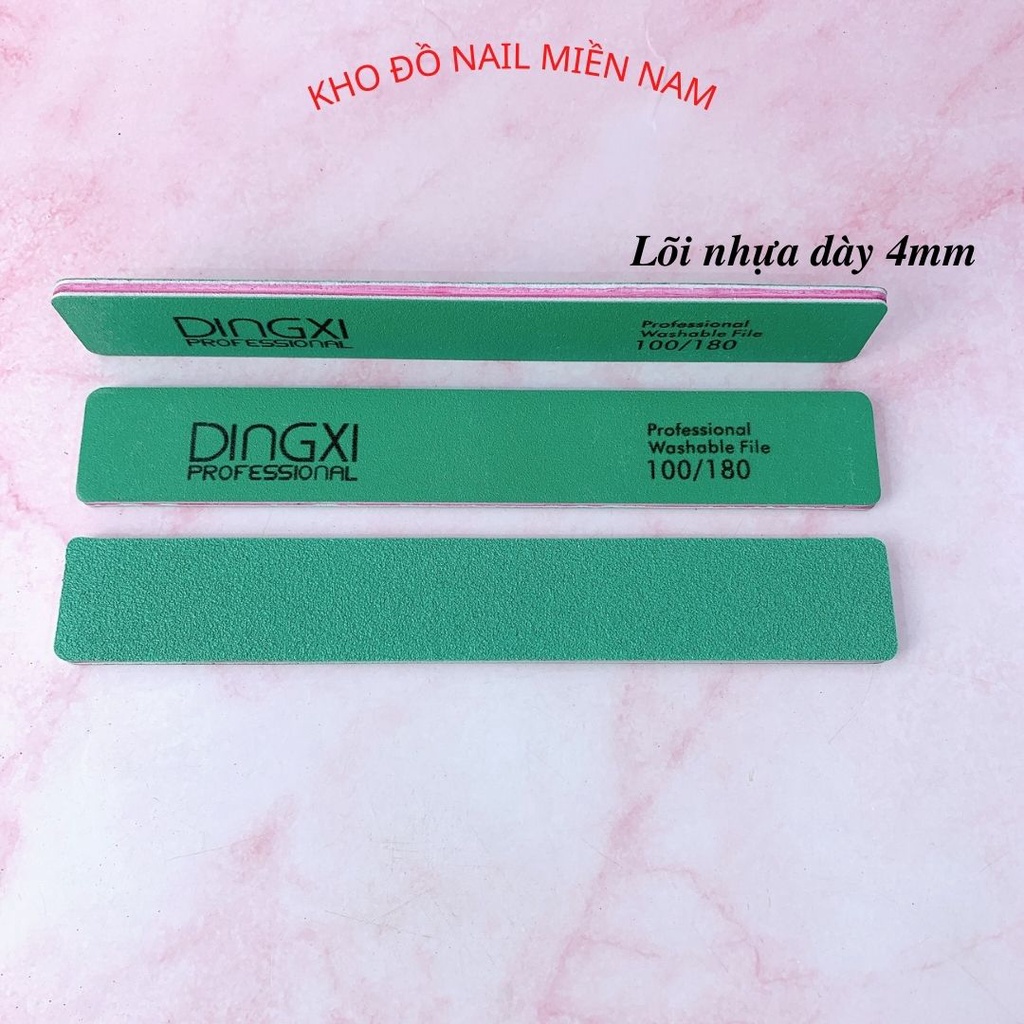 Dũa Dingxi Da Bò Xanh Dũa Móng Gel Móng Thật Siêu Bền Độ Nhám 100/180