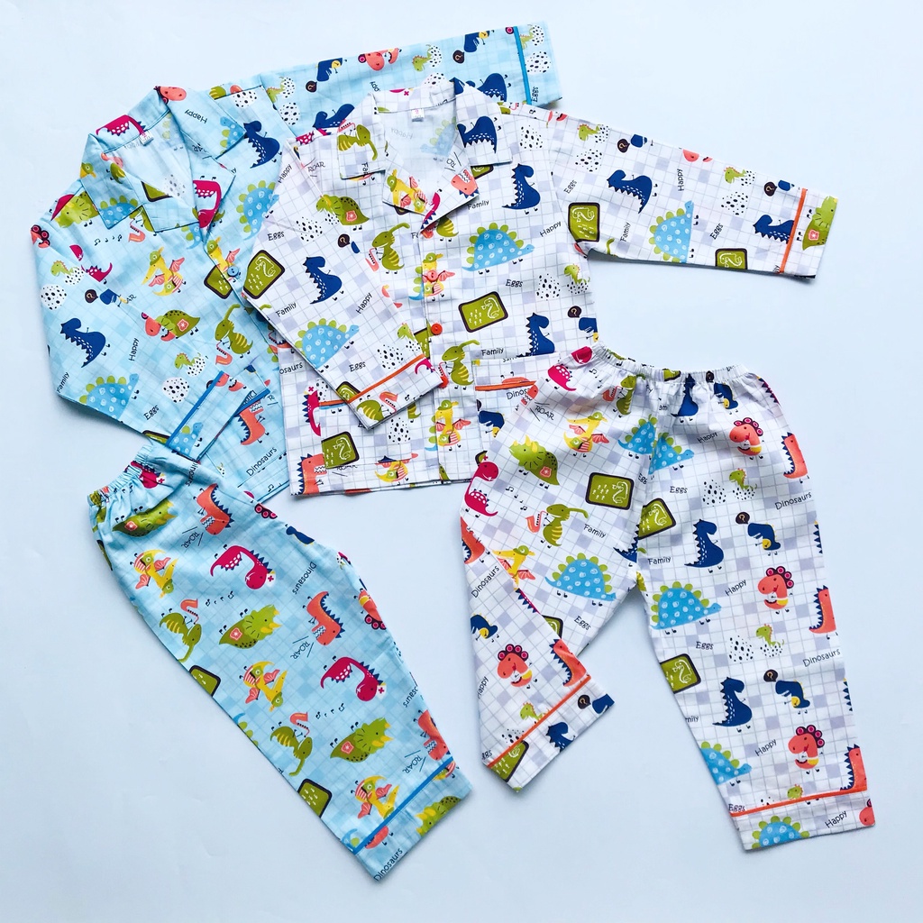 Pijama dài cho bé vải Thô cotton hút mồ hôi hình ảnh đẹp sắc nét Thế giới động vật size 1-9 tuổi 10-40kg