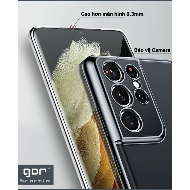 Ốp Lưng TPU trong suốt GOR cho Samsung Galaxy S22/ S22 Plus/ S22 Ultra