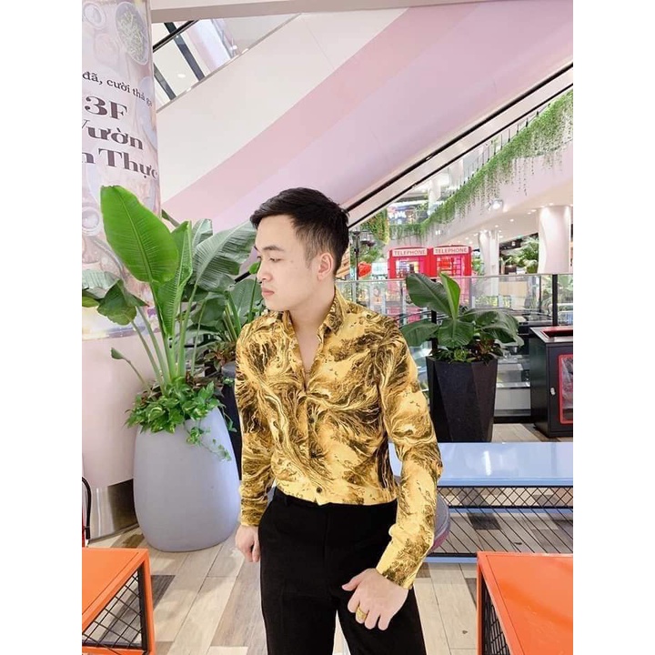 Aó sơ mi nam dài tay chất lụa Thái cao cấp chống nhă, phom body Hàn Quốc, mặc mát