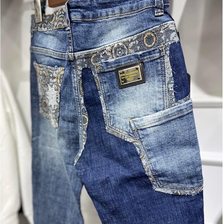 Quần Jeans Doncle  Quần Bò Doncle Quần Vá Sau Siêu Cấp Vải Bò Co Dãn 4 Chiều Không Phai Màu