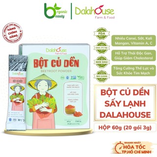 Bột củ dền dalahouse - bột củ dền hữu cơ nguyên chất sấy lạnh dalahouse - hộp 60g