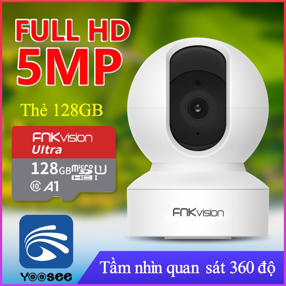 (FNKvision)Camera IP Wifi Yoosee 10 Led Xem Đêm Có xoay 360 độ phân giải FULL HD 5.0MP Không DâyCamera trong nh