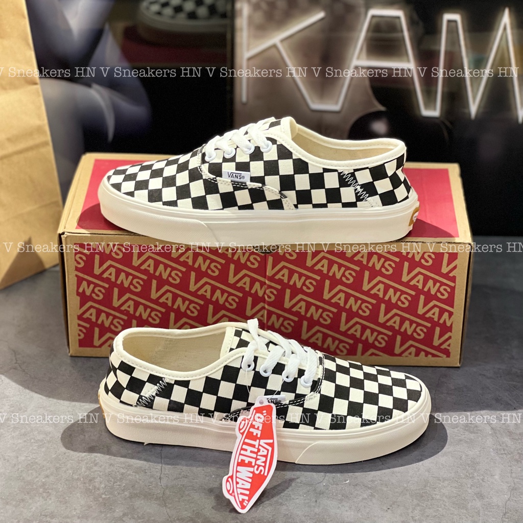 Giày Thể Thao Vans 44 DX Anaheim Factory Caro Black White/Van Kẻ Classic Trắng Đen Nam Nữ