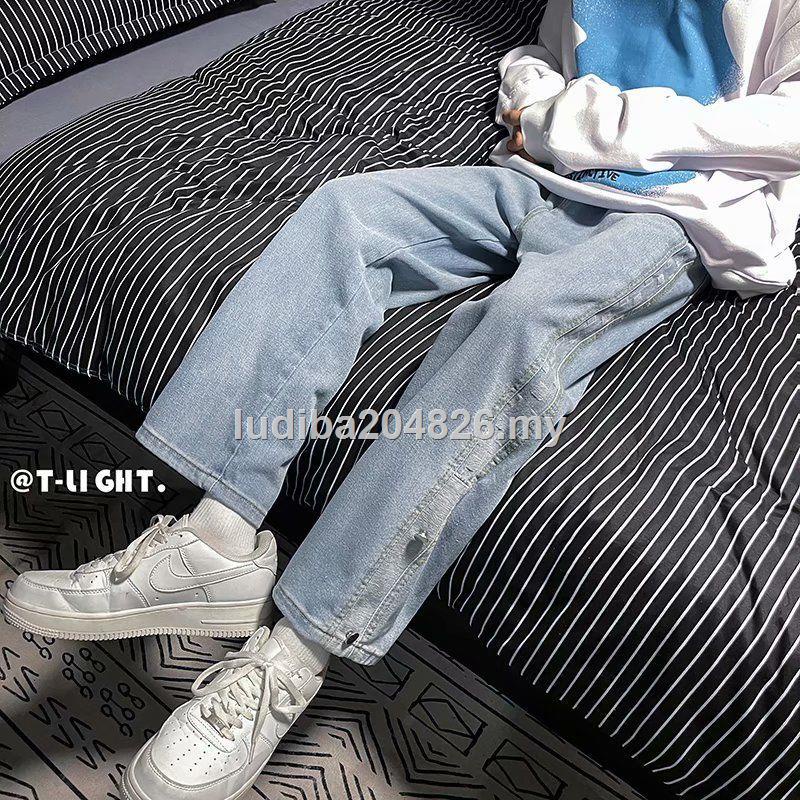 Bộ Áo Khoác blazeradidas + Quần Jean Dài Kẻ Caro Phong Cách Đường Phố Hong Kong Thời Trang 2020 Cho Nam